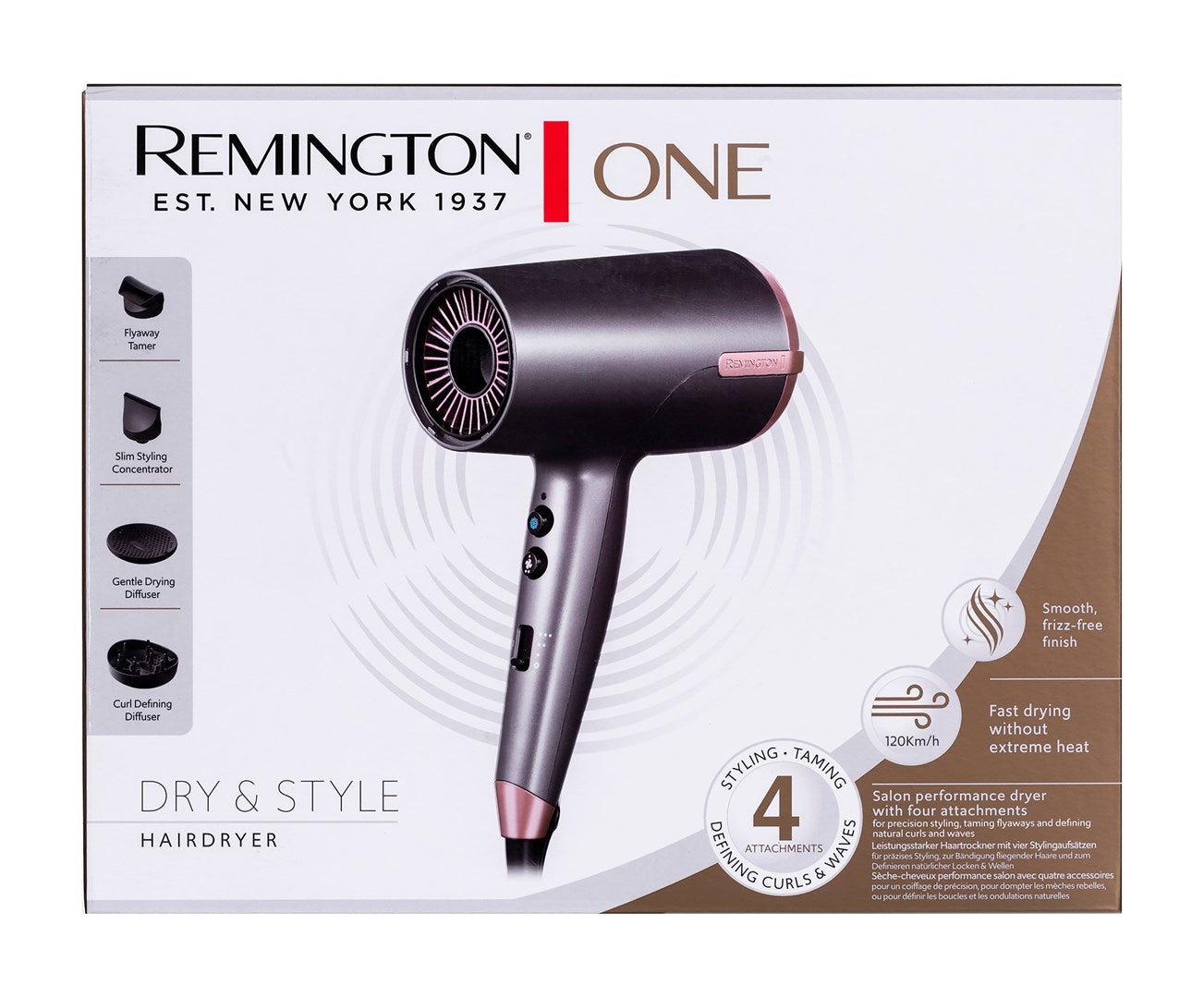 Remington D6077 Hair Dryer 2000 W Bronze Grey