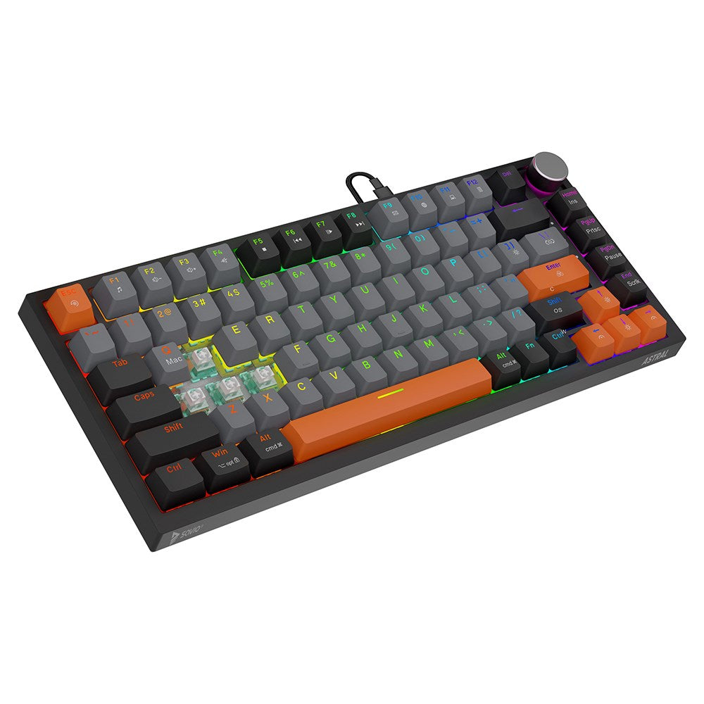Savio ASTRAL Black OUTEMU White Jade RGB Magnetic Keyboard, 3 Keycap Colors