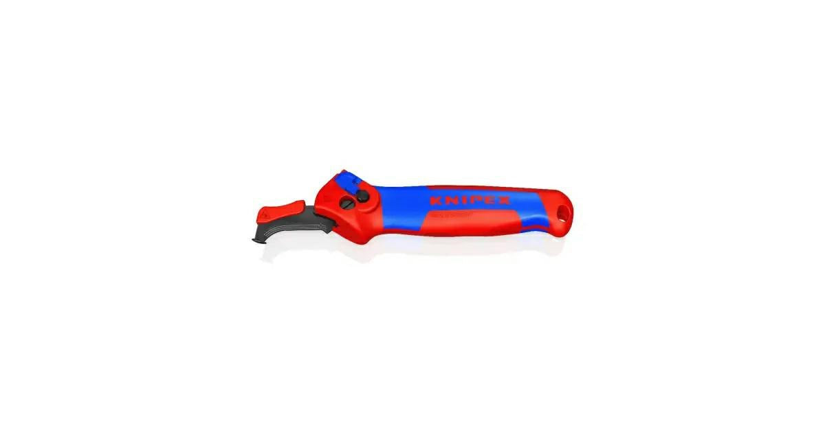 KNIPEX Stripping Knife with Guide Foot and Ratchet