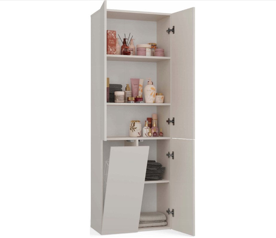 NEL DD 1K Bathroom Cabinet Cashmere Color 60x30x174 cm