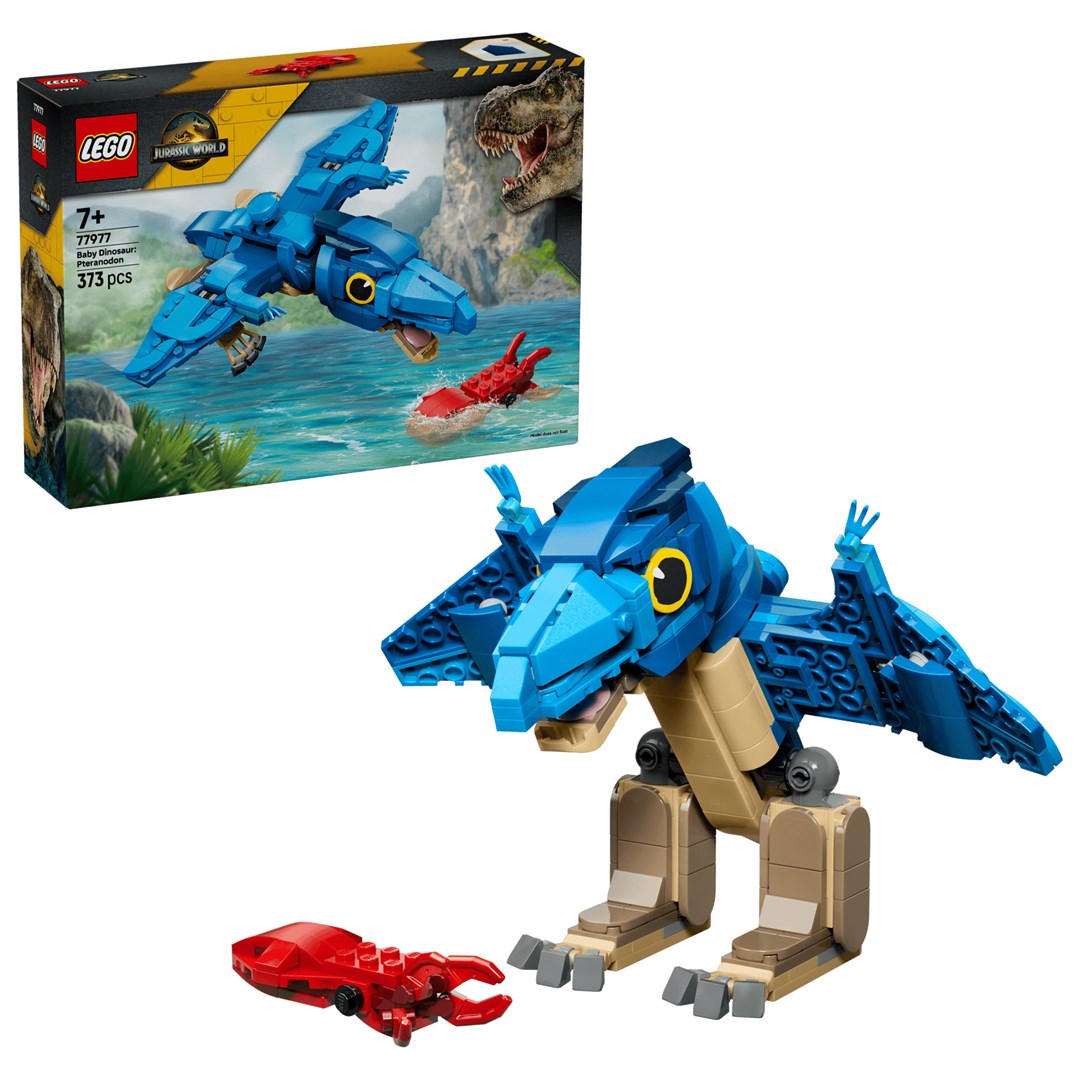 LEGO JURASSIC WORLD Baby Dinosaur Pteranodon Building Set 373 Elements Ages 7+ Model 77977