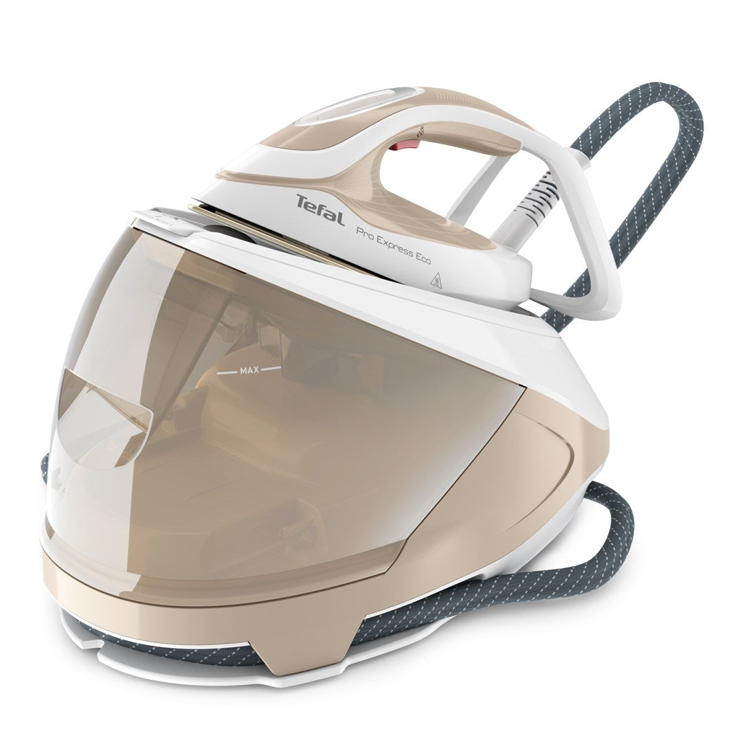 Tefal Pro Express Eco GV9E22E0 Steam Ironing Station 2200 W 1.8 L Durilium AirGlide Autoclean Soleplate Beige White