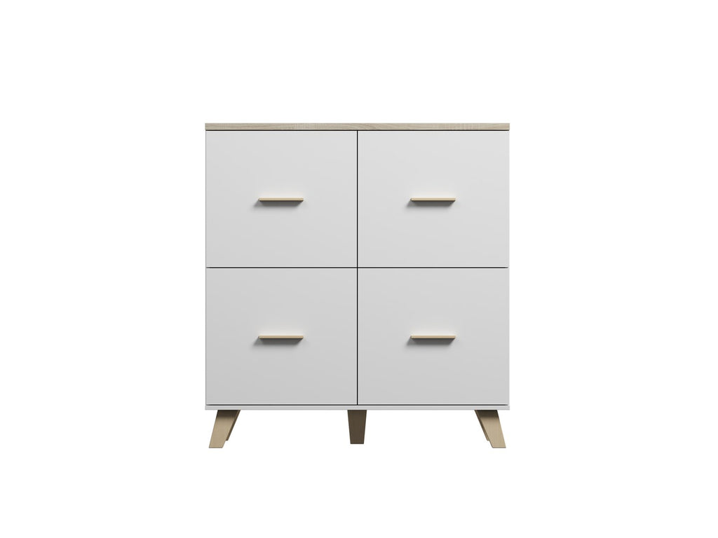 Cama Sideboard LOTTA 110 4D White + Sonoma Oak