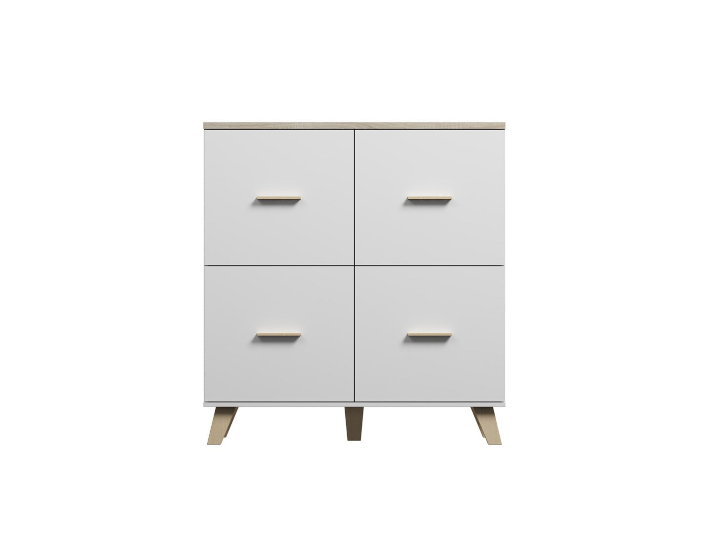 Cama Sideboard LOTTA 110 4D White + Sonoma Oak