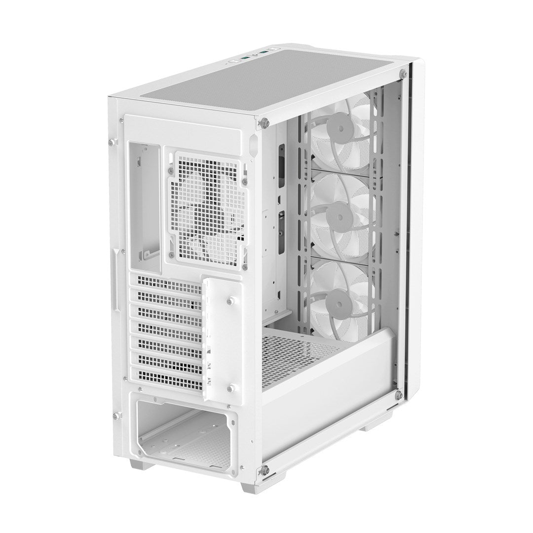DeepCool CC560 MESH V2 WH Midi Tower Case with Tempered Glass and 4 ARGB Fans