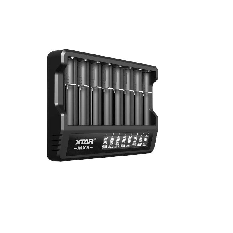 Battery charger Li-ion 3 6V / 3 7V / 1 5V and 1 2V Ni-MH XTAR MX8