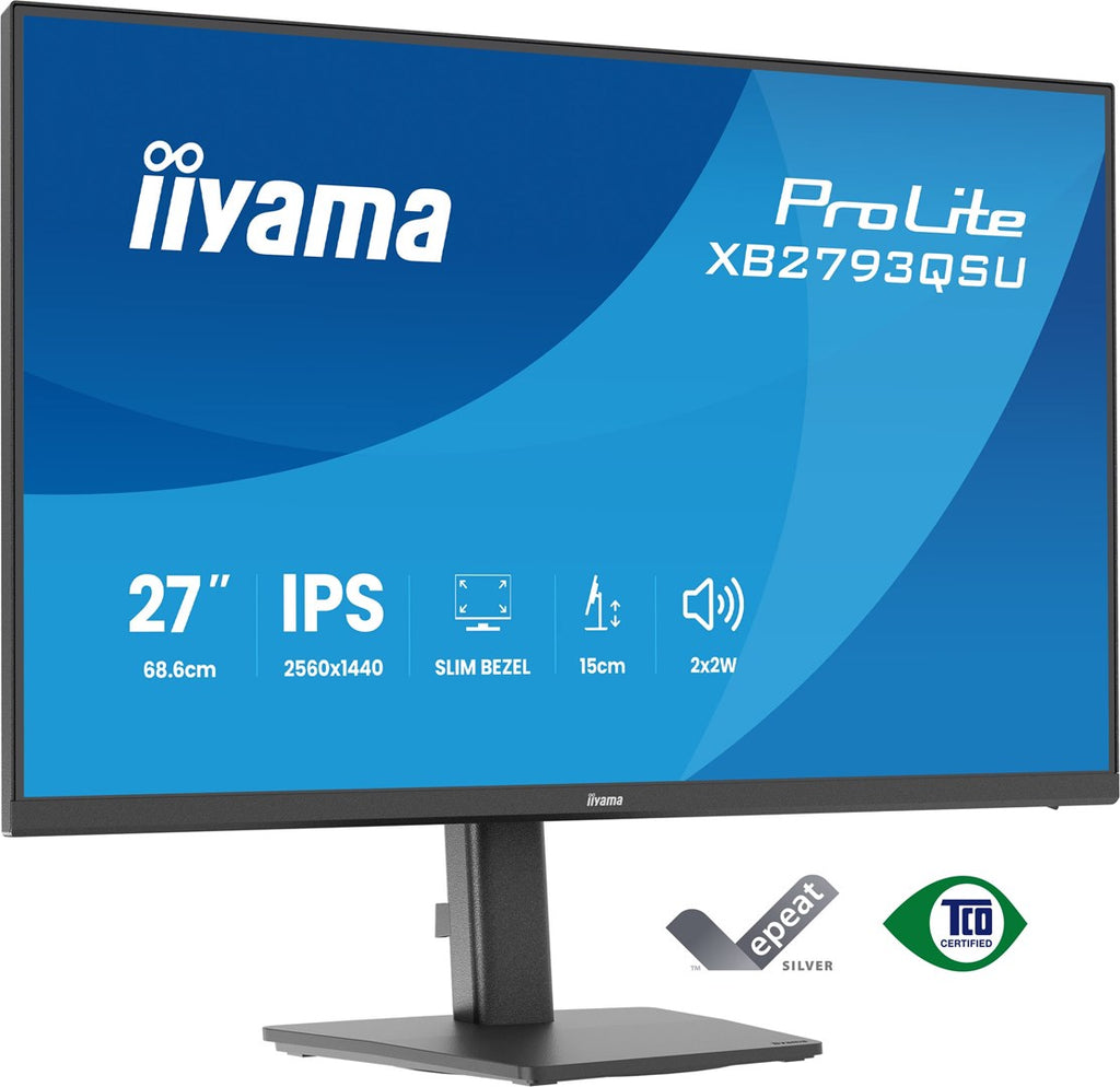 IIYAMA ProLite XB2793QSU-B1 27" Quad HD Monitor 2560x1440 75Hz IPS Black