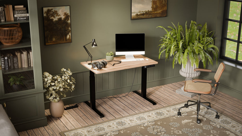 MOON Electric Height Adjustable Desk 121x67 Black/Wotan 121x67x72-120