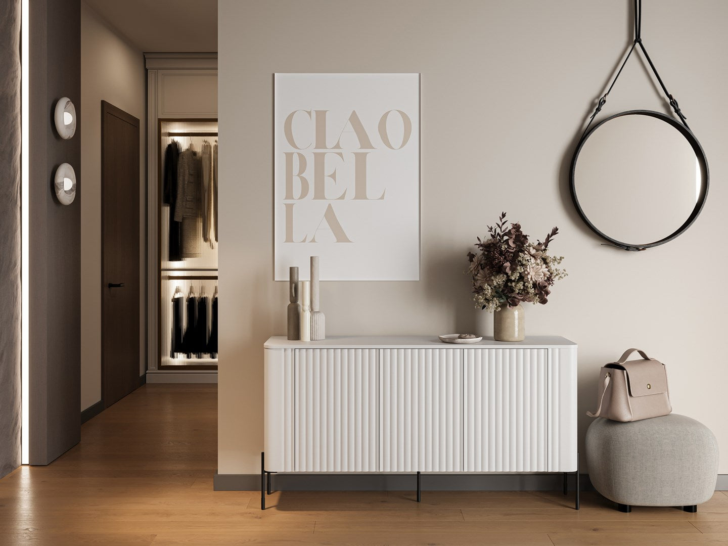 Cama VERA chest of drawers 150x40x80 matt white
