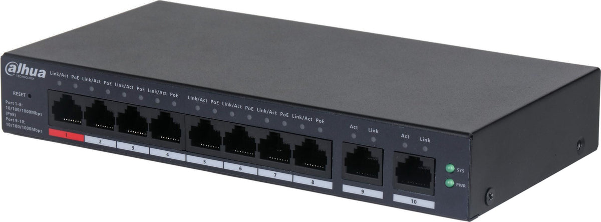 DAHUA Managed Switch 360 g 315x495x100mm CS4010-8GT-110