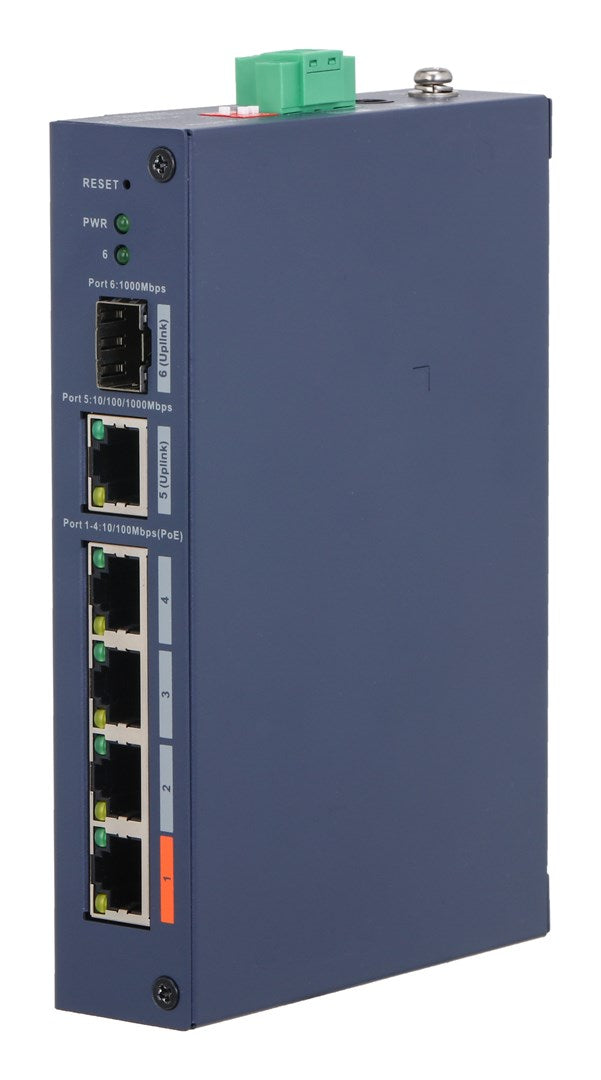 Dahua Technology 6-Port Cloud Managed Hardened Switch with 4-Port PoE