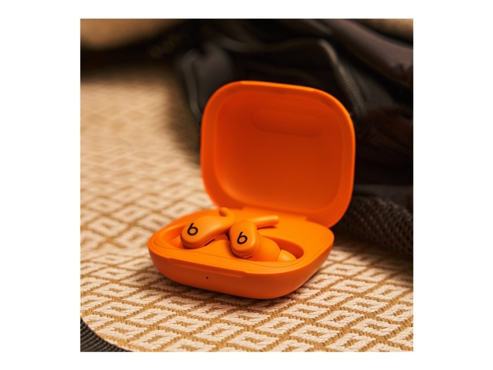 Apple Beats Powerbeats Fit Wireless Earbuds, Spark Orange, Secure Fit, ME2M4EE/A