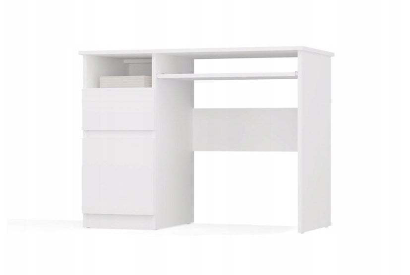 Topeshop PORTO Left Desk White with Drawer and Shelf