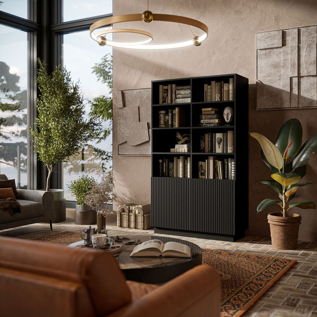 Cama Shelving Unit 100x42x171 Black LIVERTI