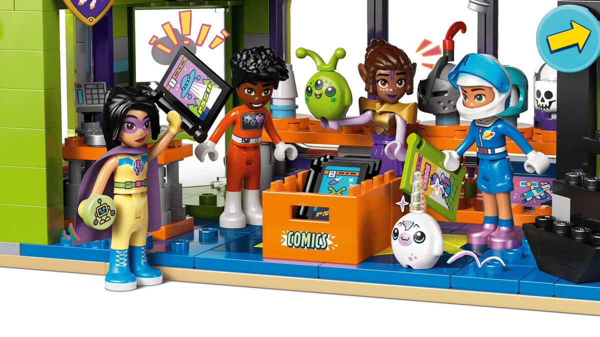 LEGO FRIENDS Comic Book and Game Store Set, 1005 Pieces, Ages 9+, Model 42674