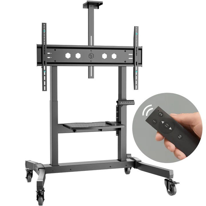 ONKRON TS1991E-B Mobile Motorised Stand for TVs 50‘-100’ max 130 kg Black