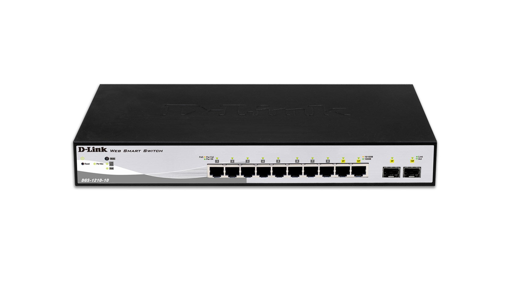 D-Link DGS 1210-10 - Smart Switch - 8 x 10/100/1000 + 2 x Gigabit SFP - Desktop, Rack Mountable