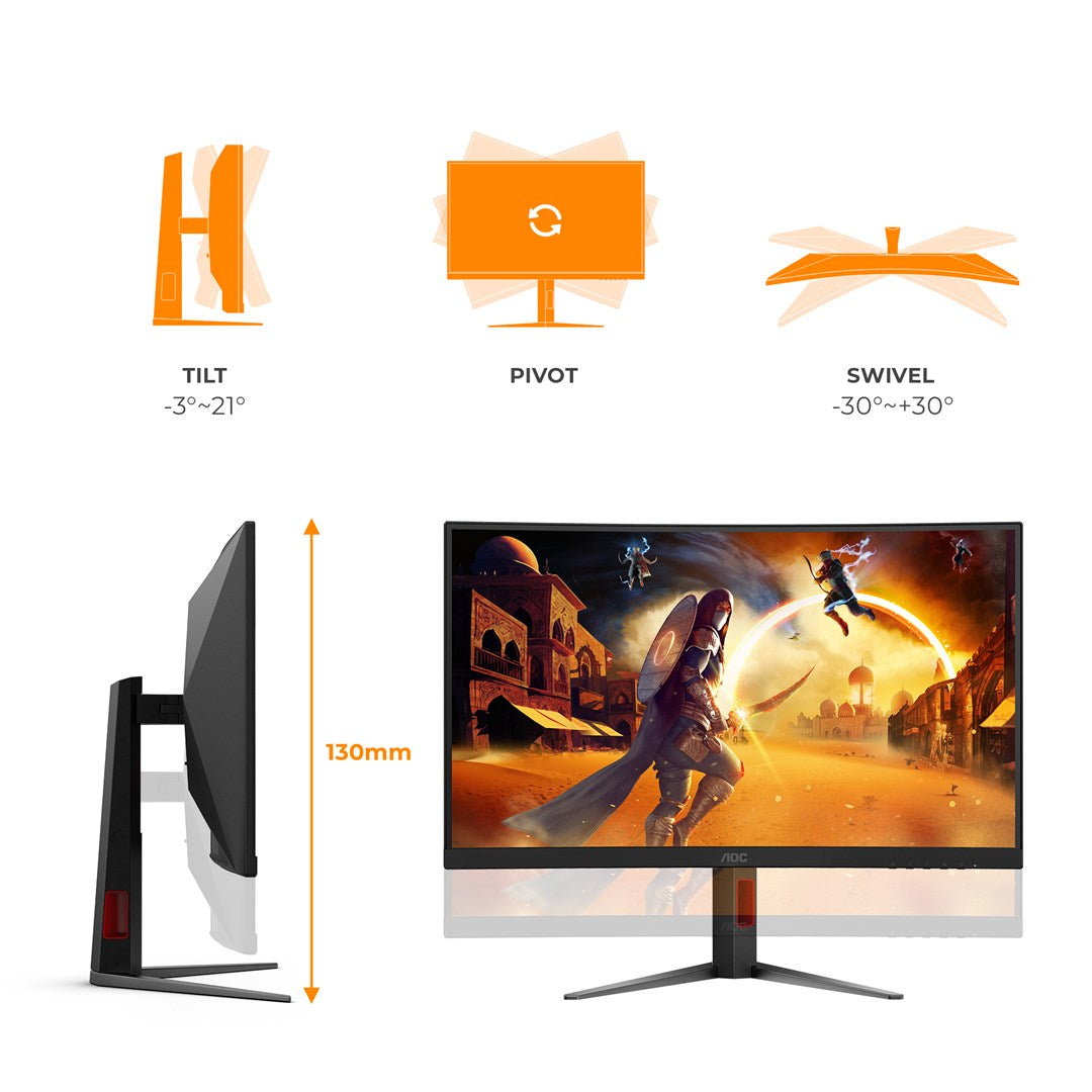 AOC G4 C27G4Z2 computer monitor 68.6 cm (27 ) 1920 x 1080 pixels Full HD LCD Black  Red