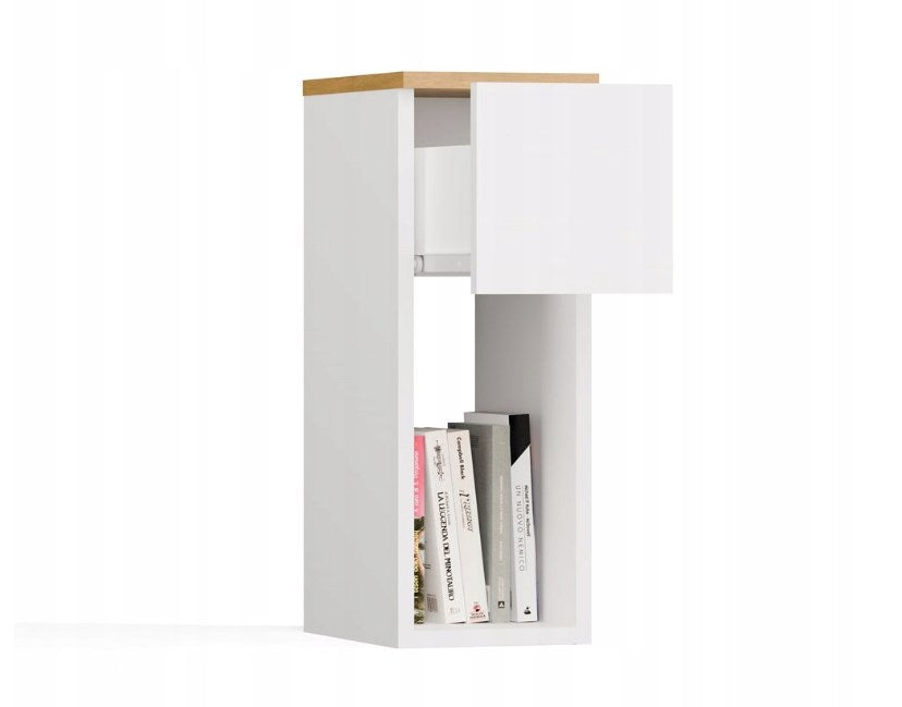 GALAX 20/1S White/Artisan Bedside Table