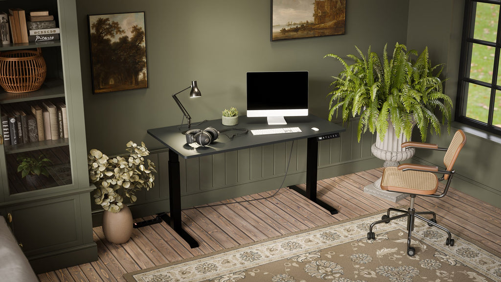 MOON LONG Electric Height Adjustable Desk 150x80x72-120 Black/Anthracite