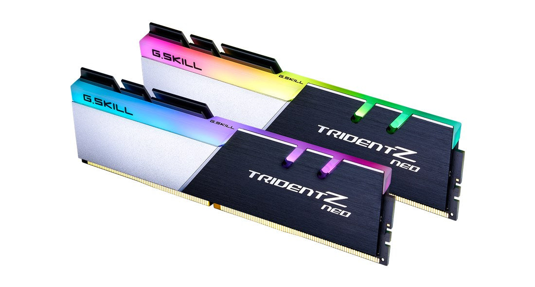 G.Skill TridentZ Neo Series DDR4 16GB: 2 x 8GB DIMM 288-PIN 3200MHz PC4-25600 CL16 1.35V Unbuffered Non-ECC Brushed Black, Brushed Aluminum (F4-3200C16D-16GTZN)