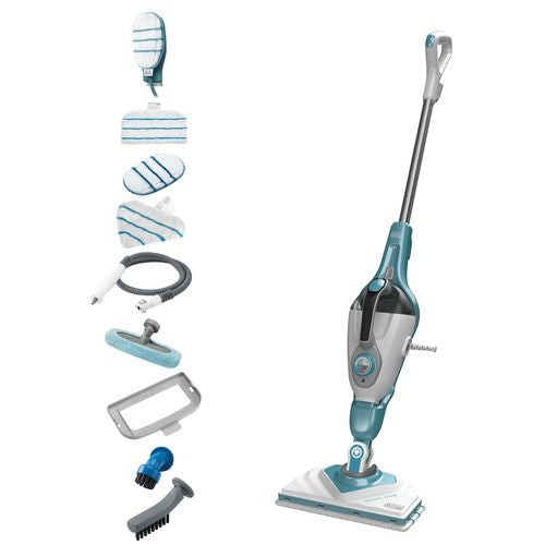 Black & Decker BHSM166DSM steam cleaner Steam mop 0.5 L 1600 W Aqua colour  White