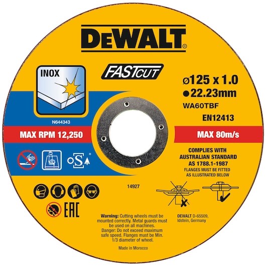 DeWALT Grinding Disc 125 mm for Angle Grinder DT20540-QZ