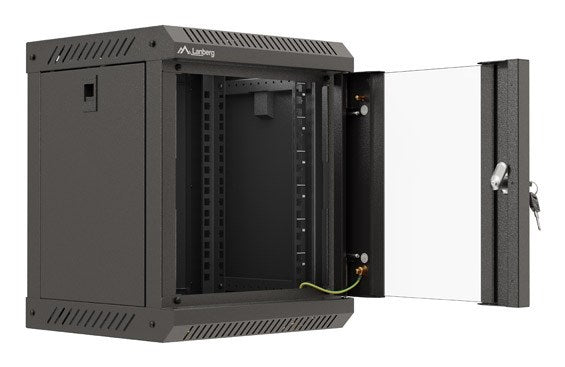 Lanberg Wall Mounted Rack Cabinet 6U IP20 Black WF11-3306-10B