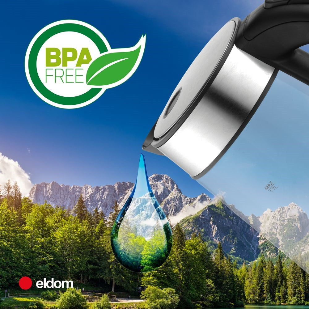 ELDOM C420 KETTY Glass Cordless Kettle 1.7 L 2200W