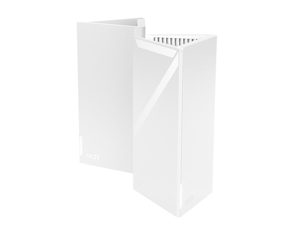 MSI Roamii BE Lite WLAN System - 2 Routers - Wi-Fi 7 - Up to 539 m² - 2.5GbE, 1GbE Dual-Band (MRBE50-2PK) 2PK
