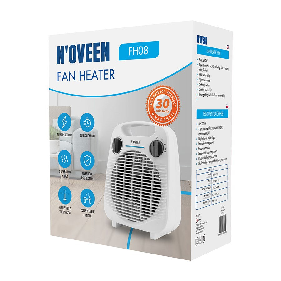 NOVEEN FH08 Fan Heater  White