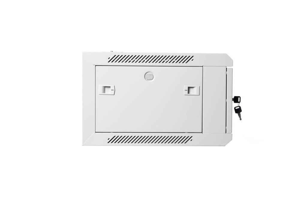 Wall-Mounted Network Cabinet 19" 4U Rack 600x450 Solid Door Gray