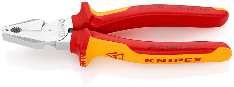 KNIPEX Plier, Cutting Length 1.15 cm, Weight 260 g, Model 206180