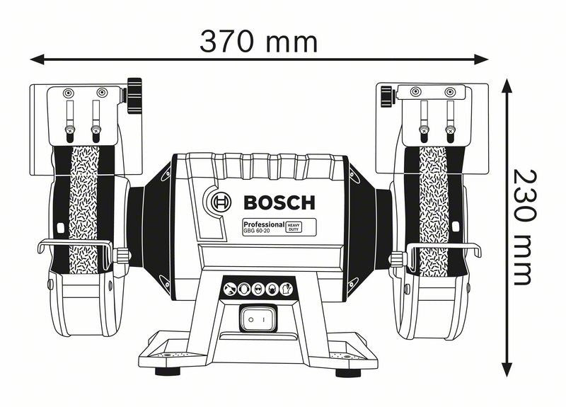Bosch GBG 60-20 Bench Grinder 600W 200 x 25 mm