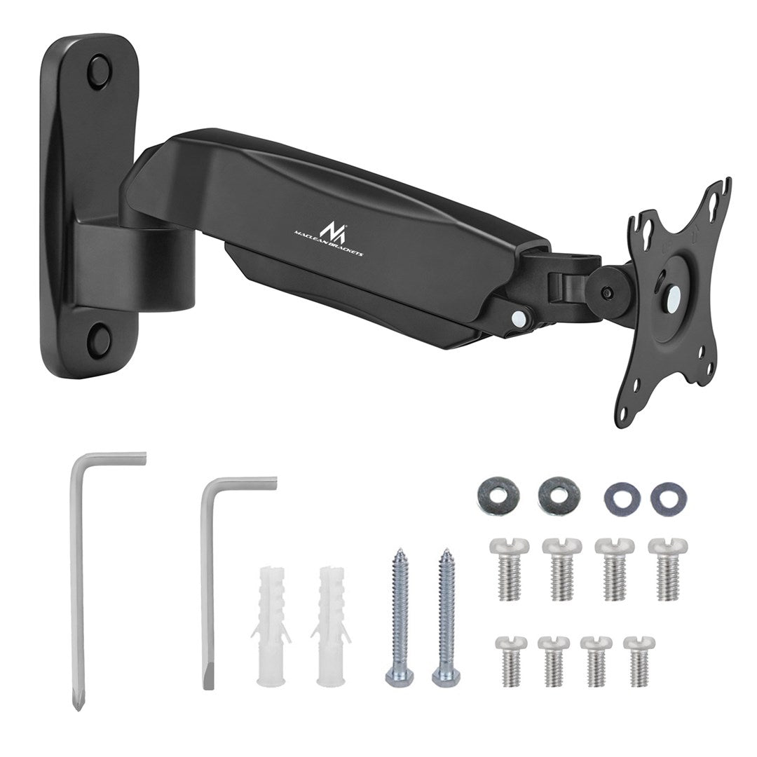 Maclean monitor wall mount  computer screen holder  17-32''  9kg max  mechanical spring  MC-979