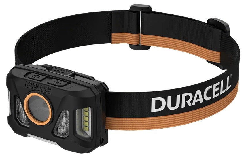 Duracell DH1000R Headlamp Black Orange - 1000 Lumens, USB-C Rechargeable