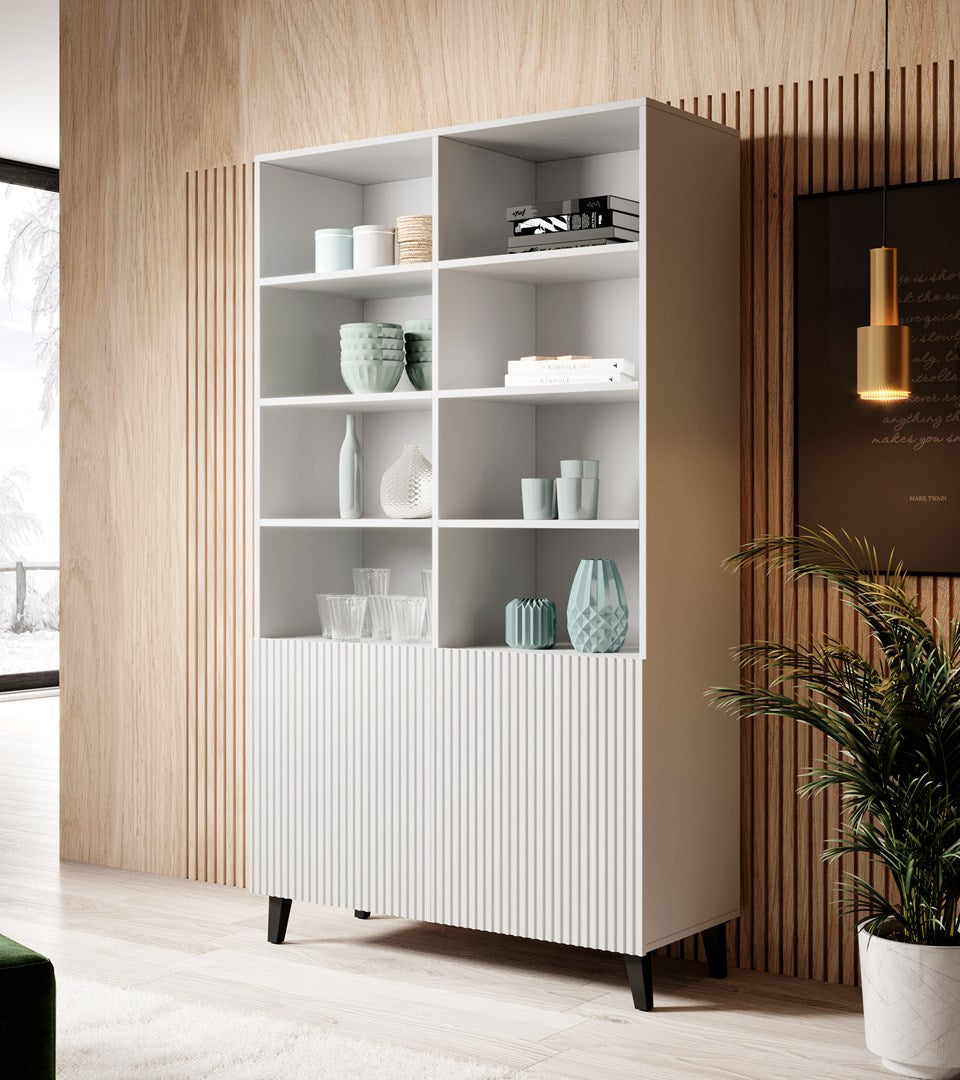 PAFOS Shelving Unit 100 x 40 x 176.5 cm White Matt 100x40x176.5