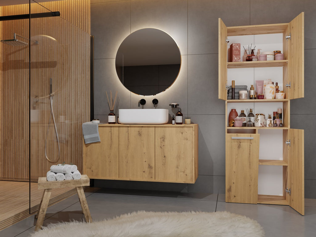 Topeshop NEL DK 1K - Bathroom Storage Cabinet Oak