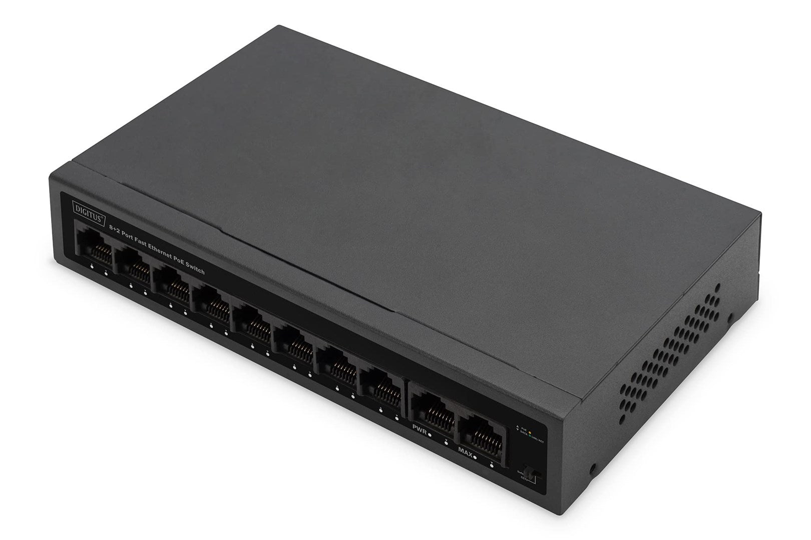 DIGITUS 8+2 Port FE PoE Switch 802.3at 10/100 Mbps (DN-95354)