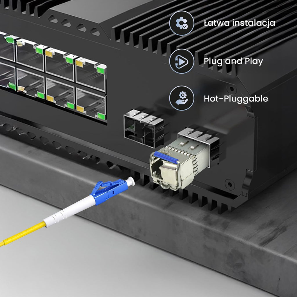 Extralink SFP+ WDM Module SFP+ 10G 10Gbps 1270/1330nm  single mode  20km  LC  DOM  pair