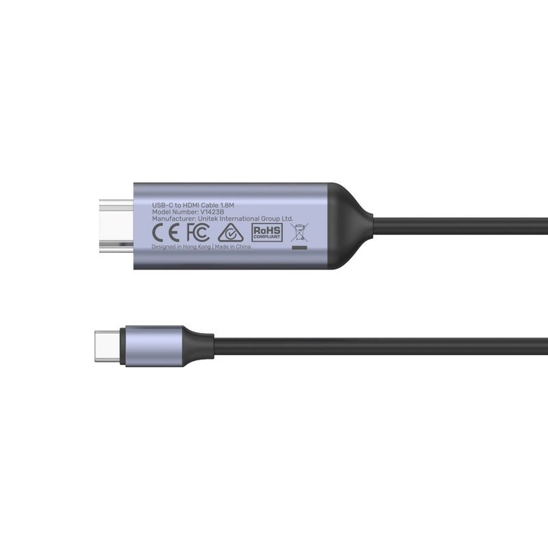 UNITEK USB-C to HDMI Cable – 8K  USB 4  HDR10+  1.8 m