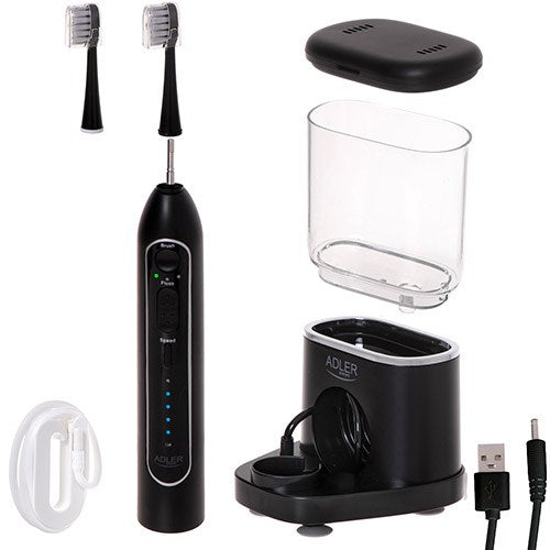 Adler Electric Sonic Toothbrush Black 630 g 142 mm x 253 mm x 144 mm Model ad_2180b