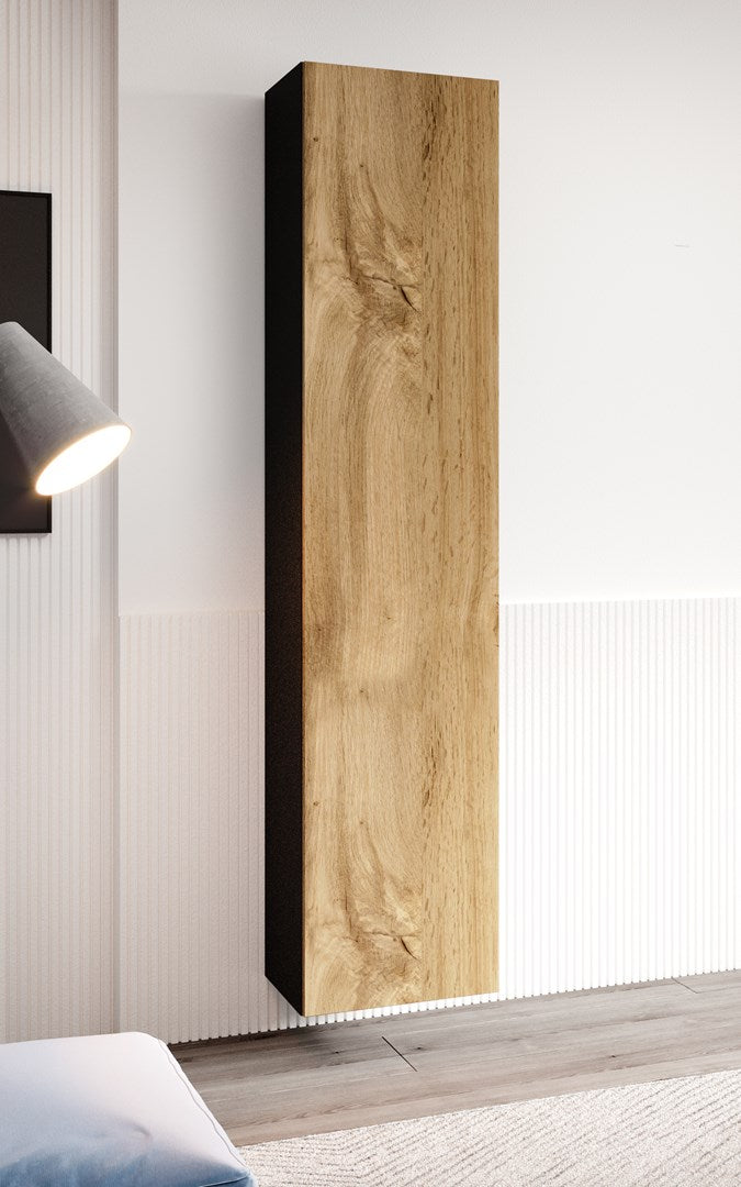 Cama Full Cabinet VIGO '180' 180/40/30 Black/Wotan Oak