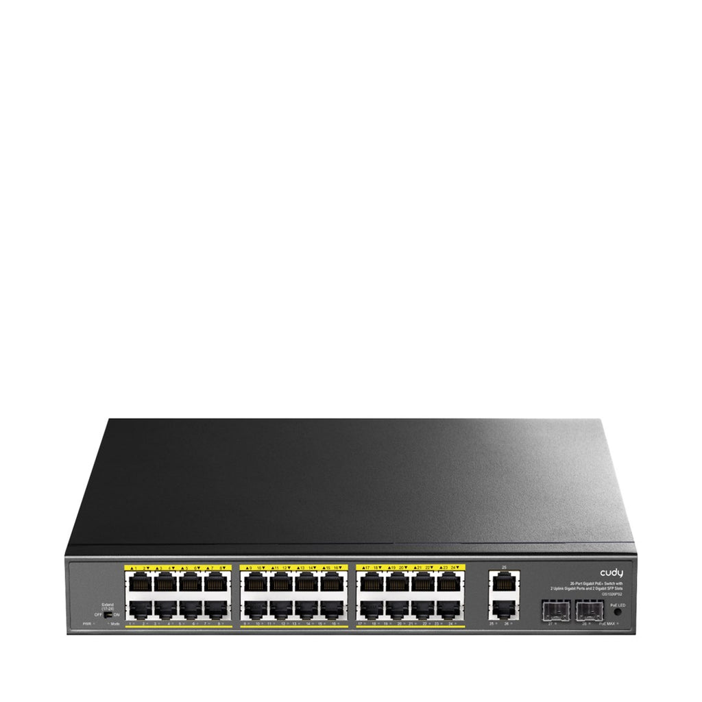 CUDY 24-GbE PoE Switch | 2 Uplinks