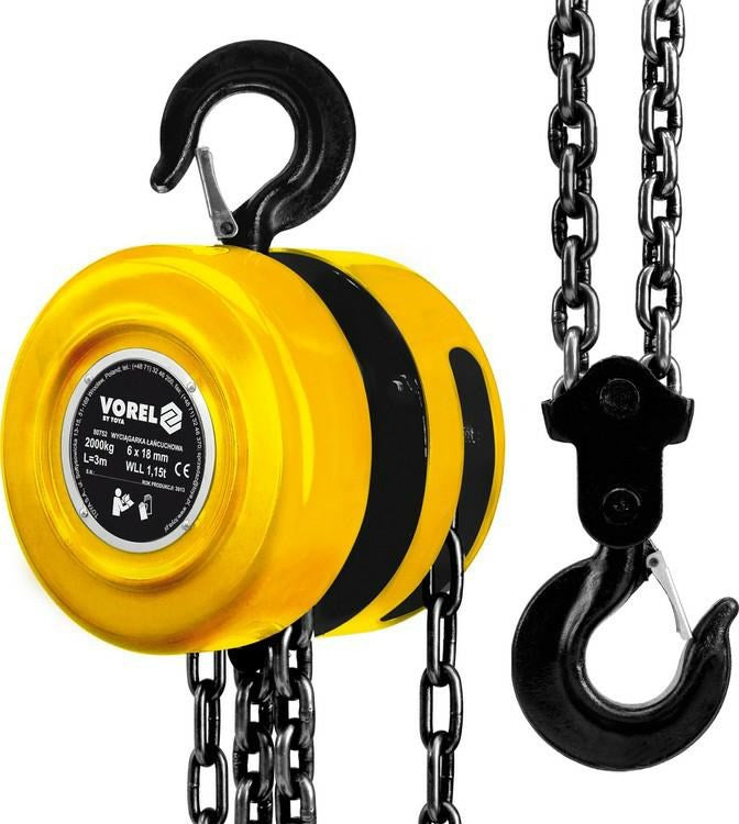 VOREL Chain Winch 2T 80752