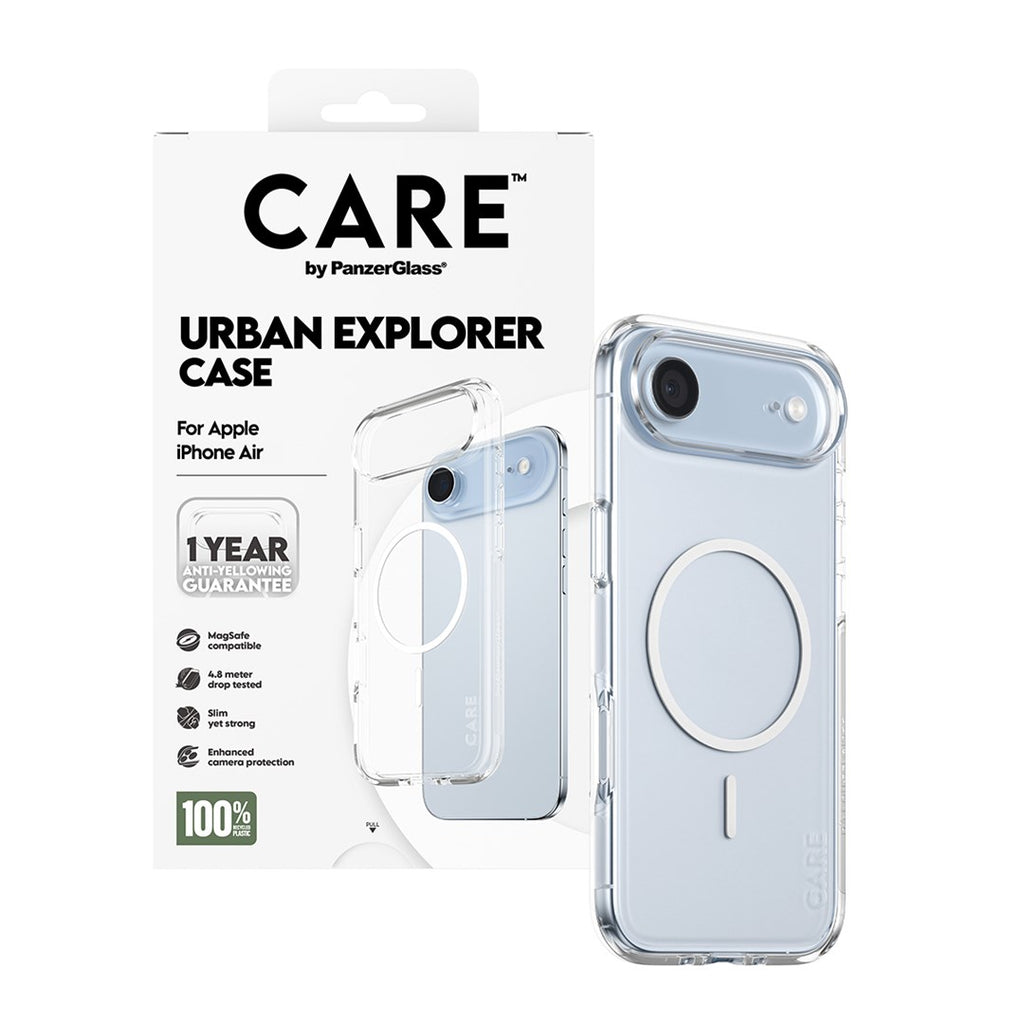 PanzerGlass CARE™ by ® Urban Explorer Case Transparent w. White MagSafe iPhone Air