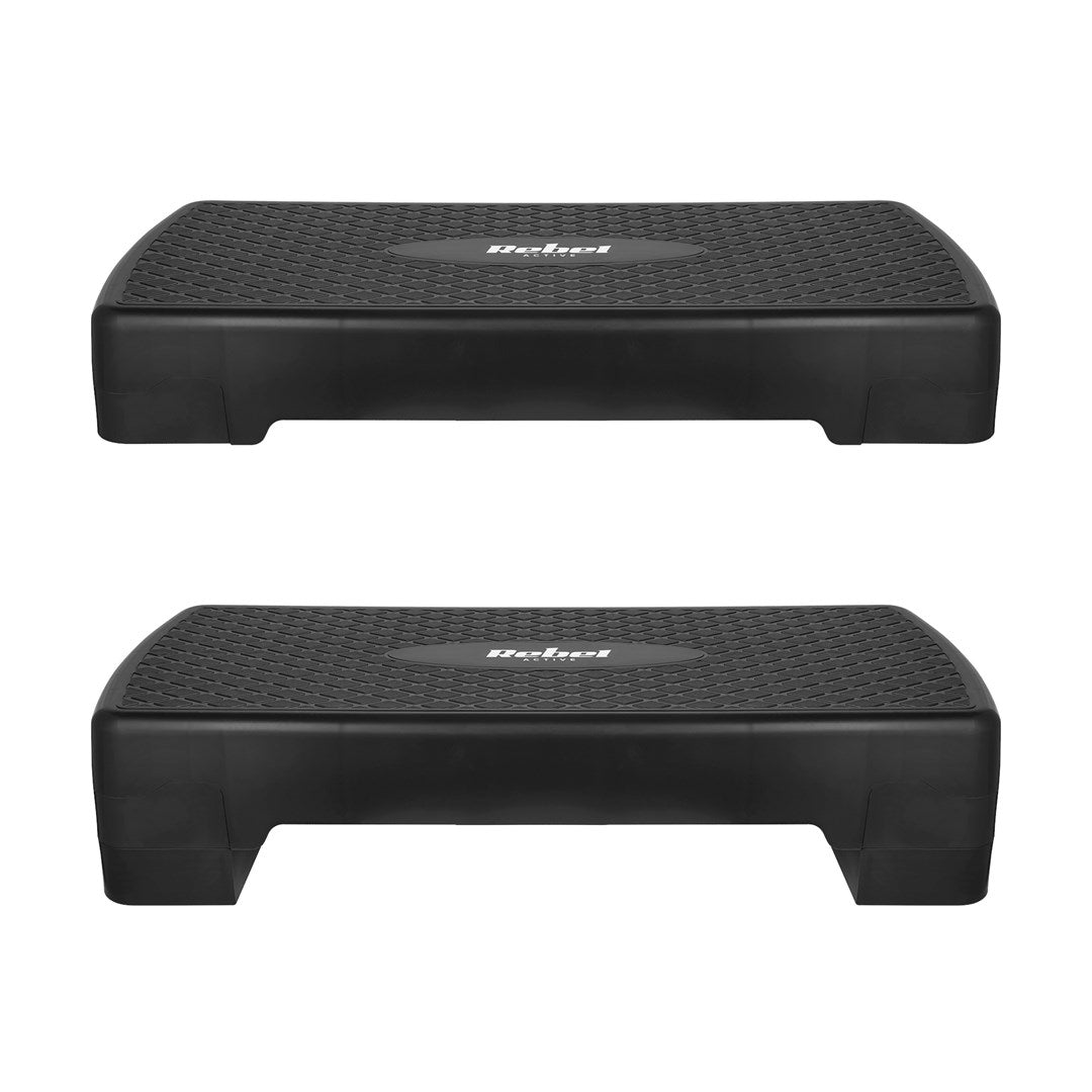 REBEL ACTIVE Fitness Step 2 Levels Black