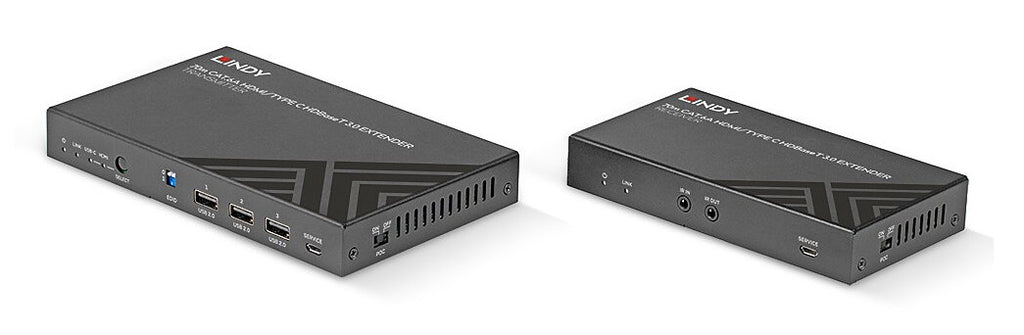 Lindy 70 m Cat.6A TypeC & HDMI HDBaseT 3.0 KVM Extender - 38346