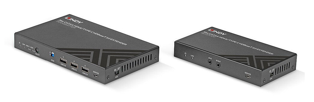 Lindy 70 m Cat.6A TypeC & HDMI HDBaseT 3.0 KVM Extender - 38346