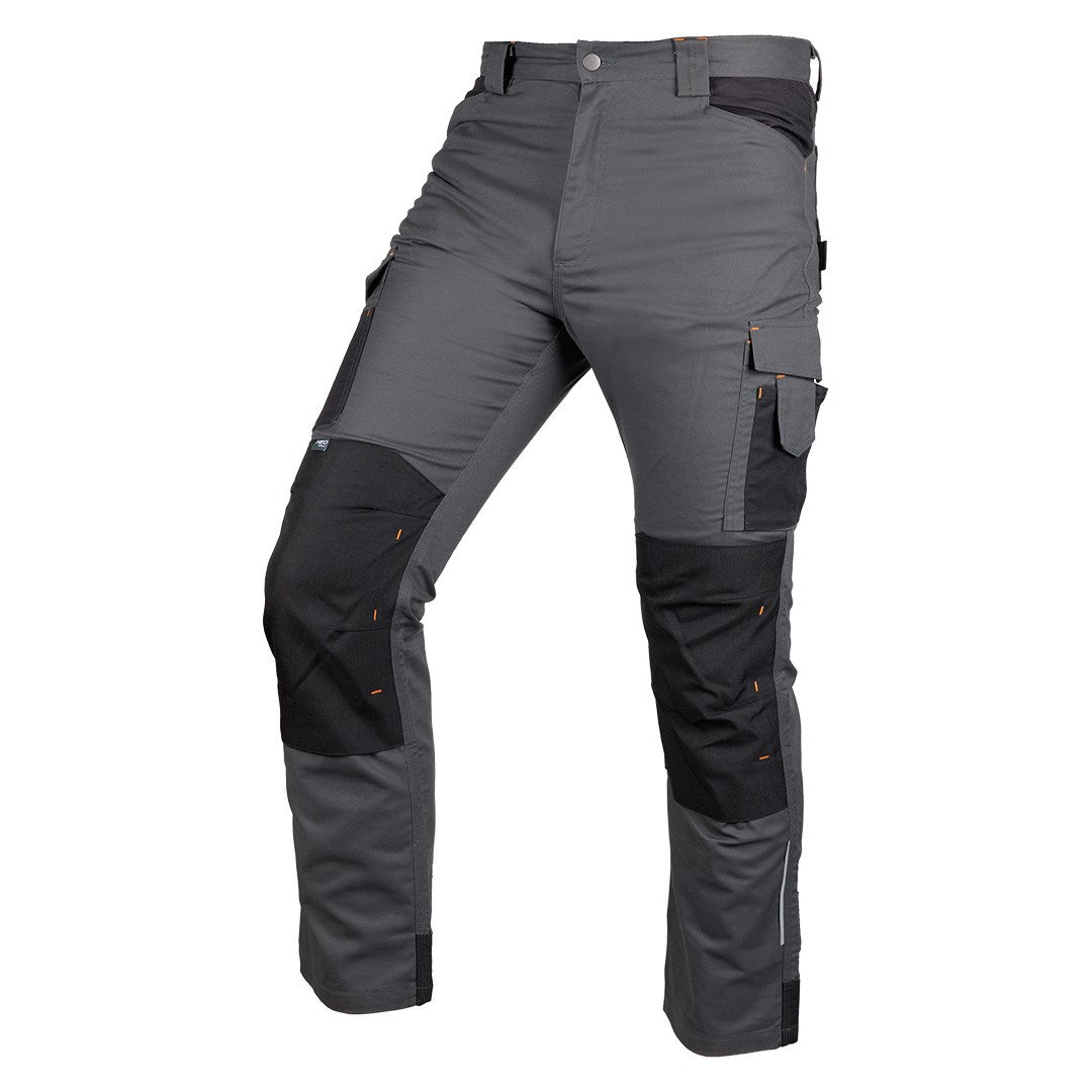 Spodnie robocze Mix&Match  Canvas  wzmocnienia z Cordury  szaro-czarne  rozmiar S